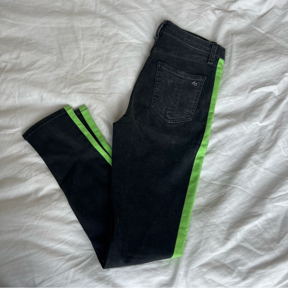 Rag & Bone Maxie Tuxedo Neon Stripe Skinny Jean S… - image 2
